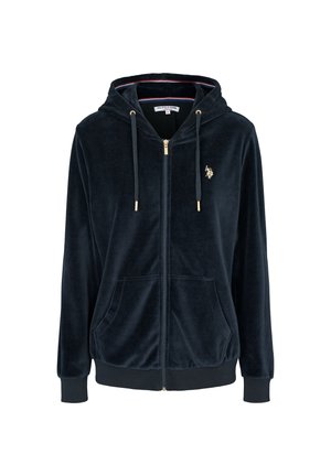 LOUNGEWEAR DURU  - Majica s kapuljačom i patentnim zatvaračem - dark sapphire