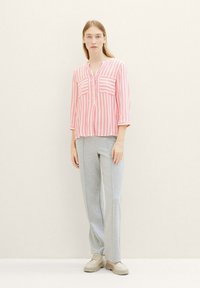 TOM TAILOR Bluza - pink offwhite stripe