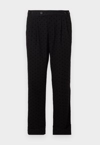 FRANKIE POLKA DOT TAILORED TROUSERS UNISEX - Stoffhose - black