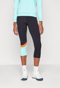Endless LINE POCKET - Háromnegyedes sportnadrágok - black aqua