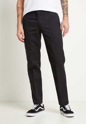 873 SLIM STRAIGHT WORK PANT - Kangashousut - black