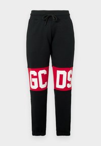 BAND LOGO  - Tracksuit bottoms - bone/red