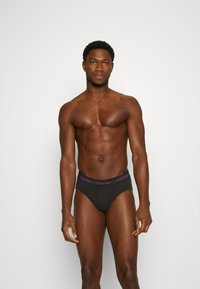 Calvin Klein Underwear HIP BRIEF 3 PACK COTTON STRETCH - Slip - black/pal pink/blue