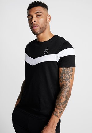CHEVRON - T-shirt con stampa - black/white