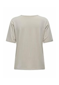 Light grey short-sleeve t-shirt made from soft fabric, featuring a relaxed fit and a crew neckline, with no visible patterns or accents.