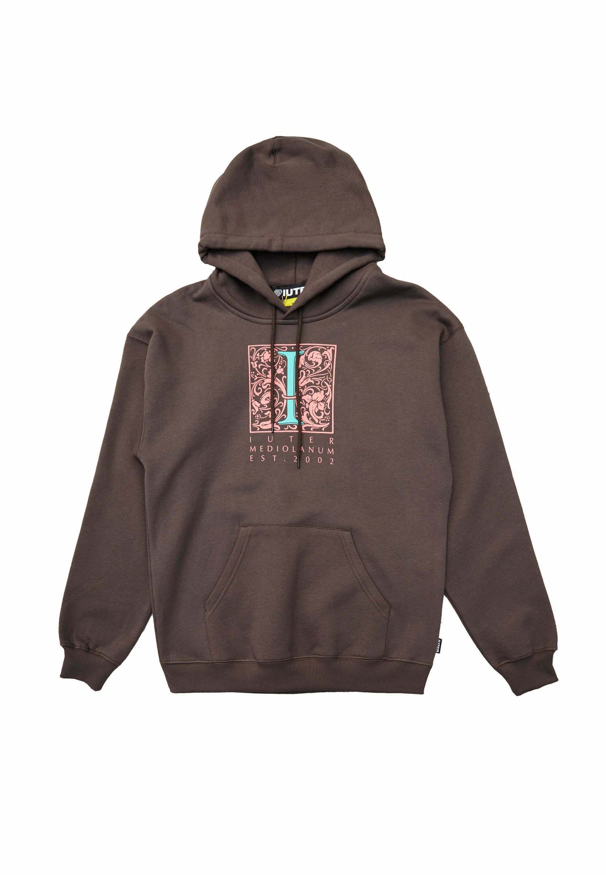 Iuter MEDIOLANUM Felpa con cappuccio brown/marrone