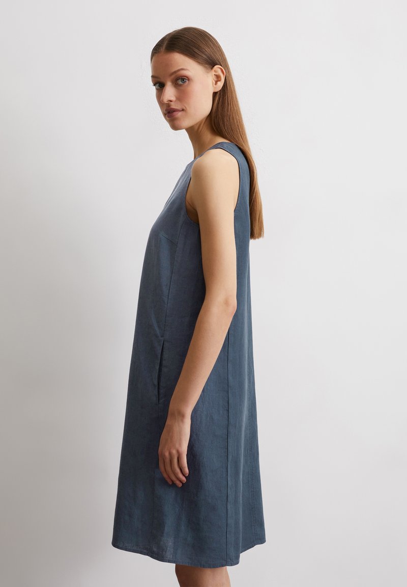 loose fitting dresses with pockets Loose Linen Dress with Pockets 