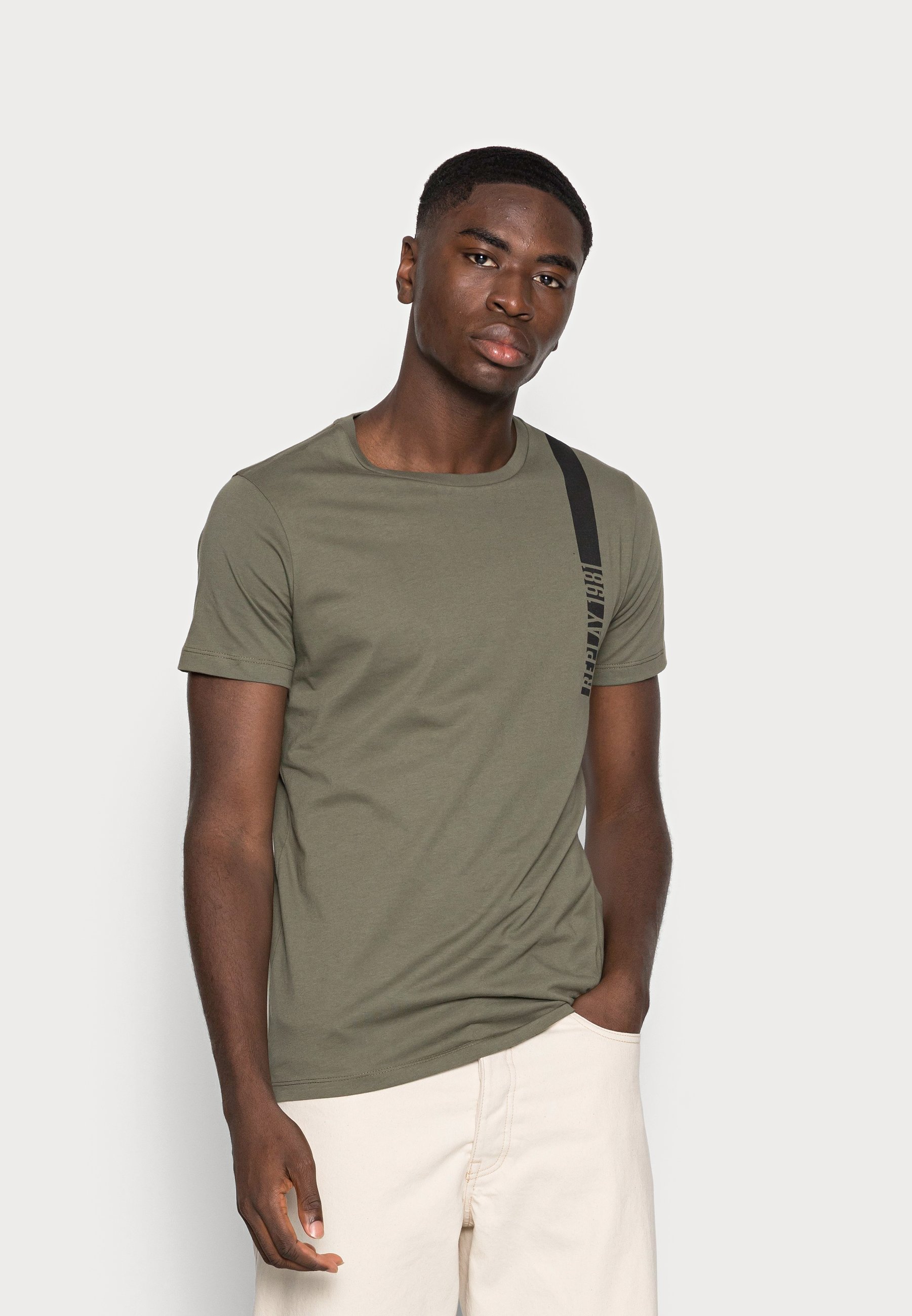 Replay Basic T-shirt - castor grey/grey 