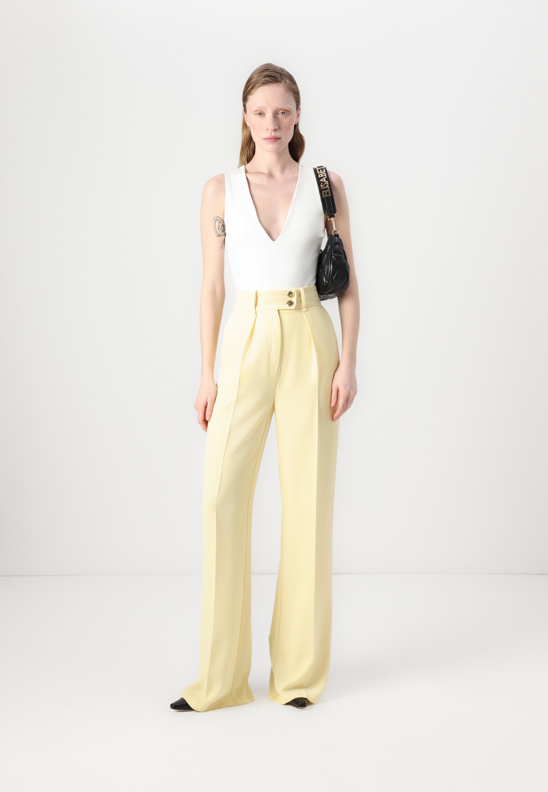 Elisabetta Franchi WOMEN PANT - Trousers - lemonade/light