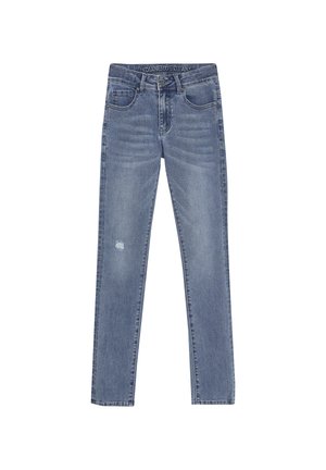 Jeans Slim Fit - damaged medium denim