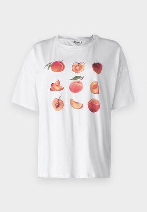 Noisy May NMIDA COCKTAIL TEE - Majica kratkih rukava s printom - bright white