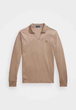 Polo Ralph Lauren CUSTOM SLIM SOFT COTTON POLO SHIRT - Long sleeved top - grey cloud heather
