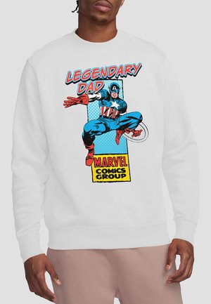 CORNER BOX FATHER S DAY LEGENDARY CAPTAIN AMERICA DAD - Sweatshirt - white