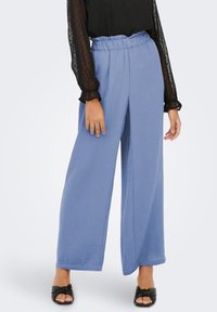JDY DIVYA HW WIDE PANTS WVN - Pantaloni - blau