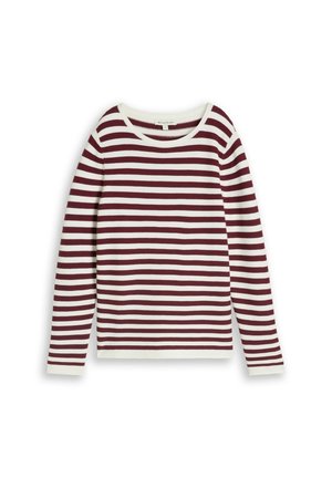 TOM TAILOR, Strickpullover - preppy plum stripe