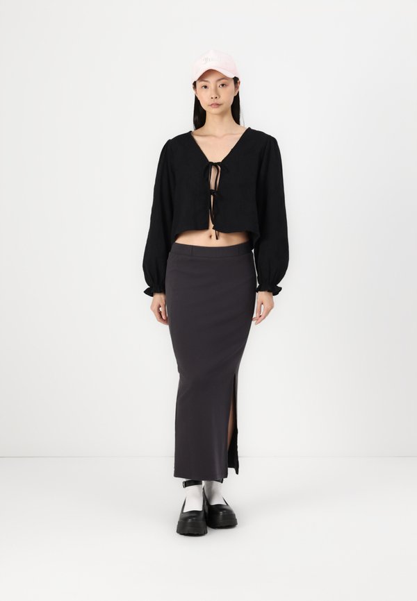 NMATHEA SKIRT - Maxi skirt - obsidian2