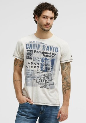 Camp David, CAMP DAVID T-SHIRT RUNDHALS MIT VINTAGE PRINT - T-Shirt print - ash