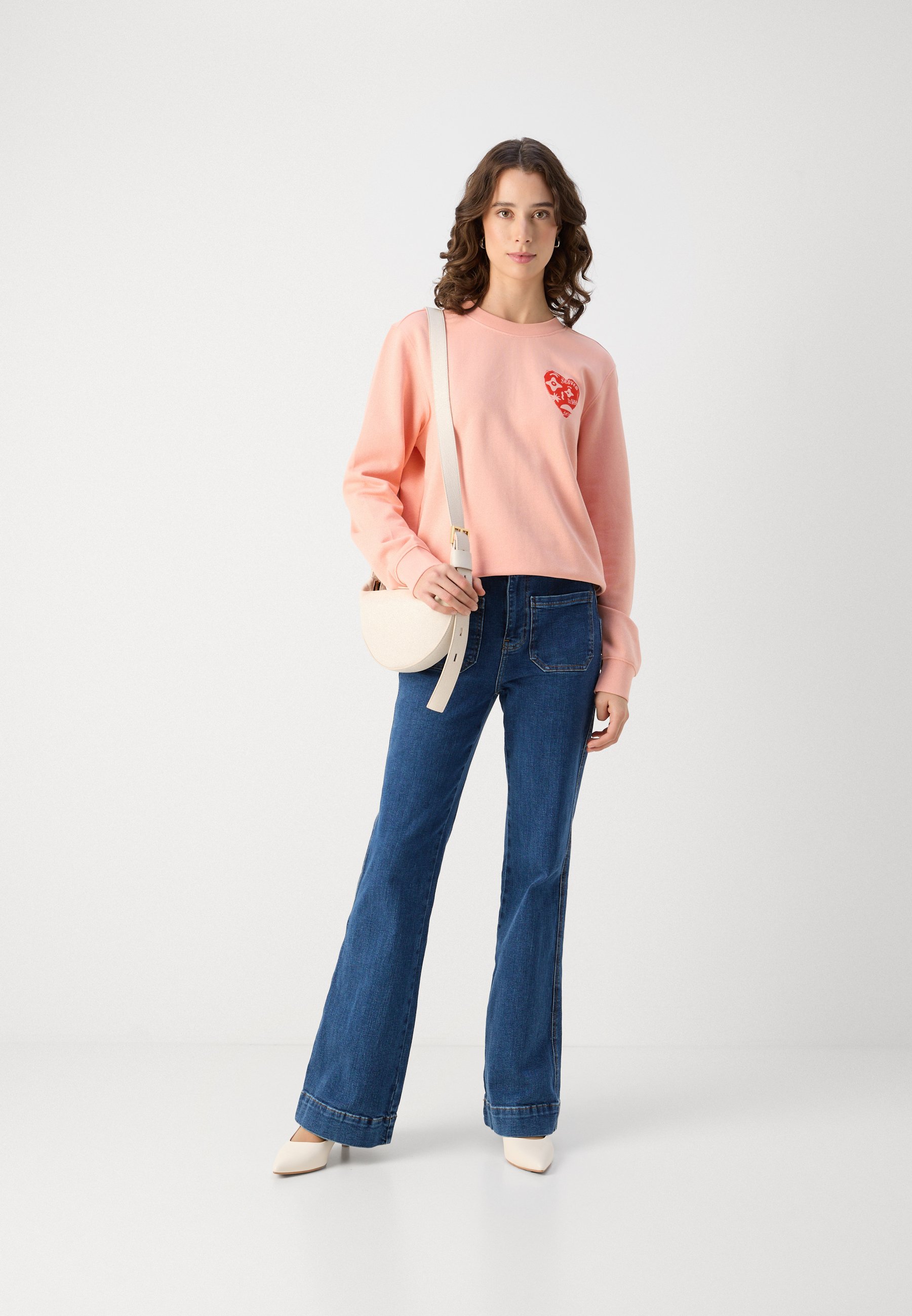 売れ筋商品|||スコッチアンドソーダ パーカー・スウェットシャツ レディース アウター CHEST ARTWORK REGULAR FIT - Sweatshirt - peach pink Scotch & Soda CHEST ARTWORK REGULAR FIT - Sweatshirt - peach