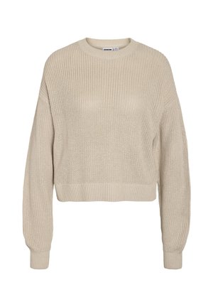 Noisy May, NMMAYSA L/S O-NECK KNIT NOOS - Trui - silver lining