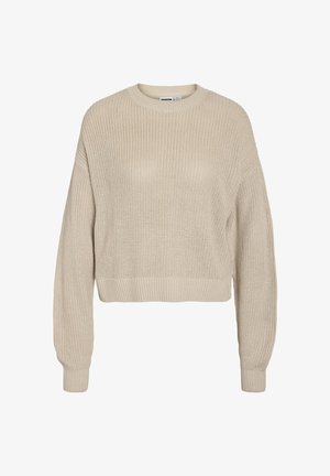 Noisy May, NMMAYSA L/S O-NECK KNIT NOOS - Trui - silver lining
