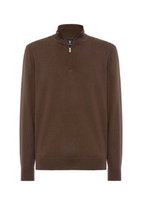 HALF ZIP - Jersey de punto - brown