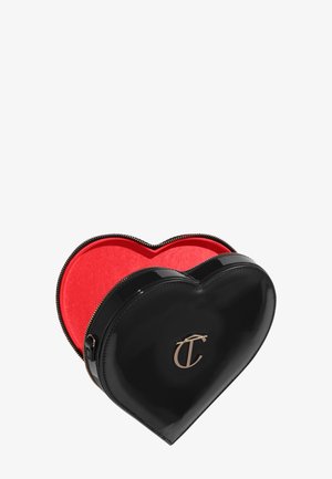 BLACK HEART MAKE UP BAG - Wash bag - black