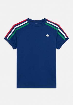 adidas Originals STRIPE TEE JUNIOR UNISEX - Camiseta estampada - victory blue/light gold coloured