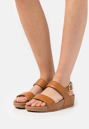 LULU BACK STRAP - Sandali con zeppa - light tan