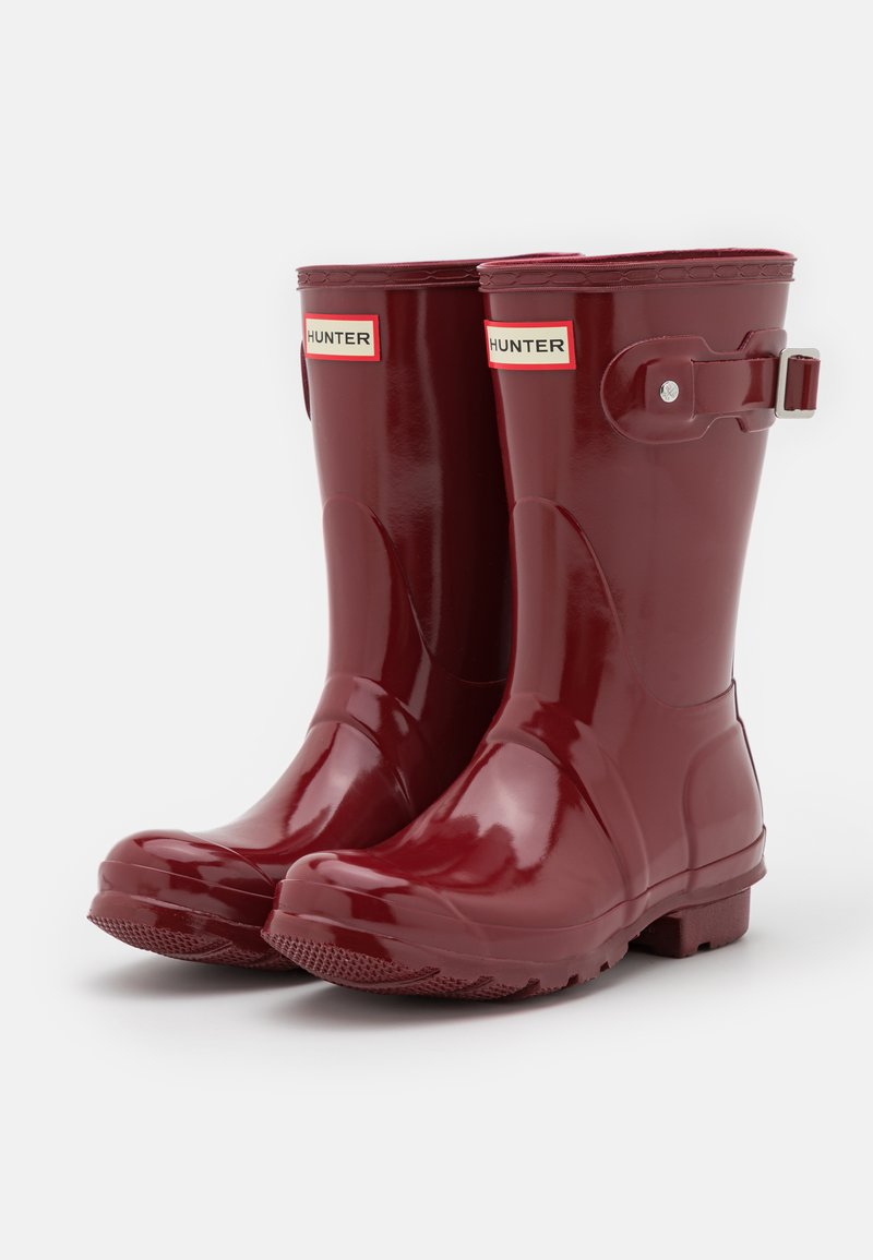 red hunter ankle boots