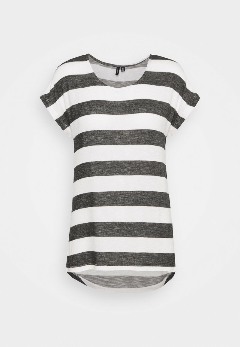 Vero Moda Tall - VMWIDE STRIPE - T-Shirt print - snow white/black, Vergrößern