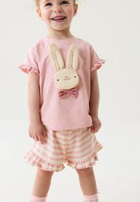 Next - FRILL SET - REGULAR FIT - Šortky - pink bunny character Miniatúrny obrázok 1