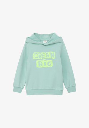 s.Oliver, MIT FRONT PRINT - Felpa con cappuccio - ozeangrün