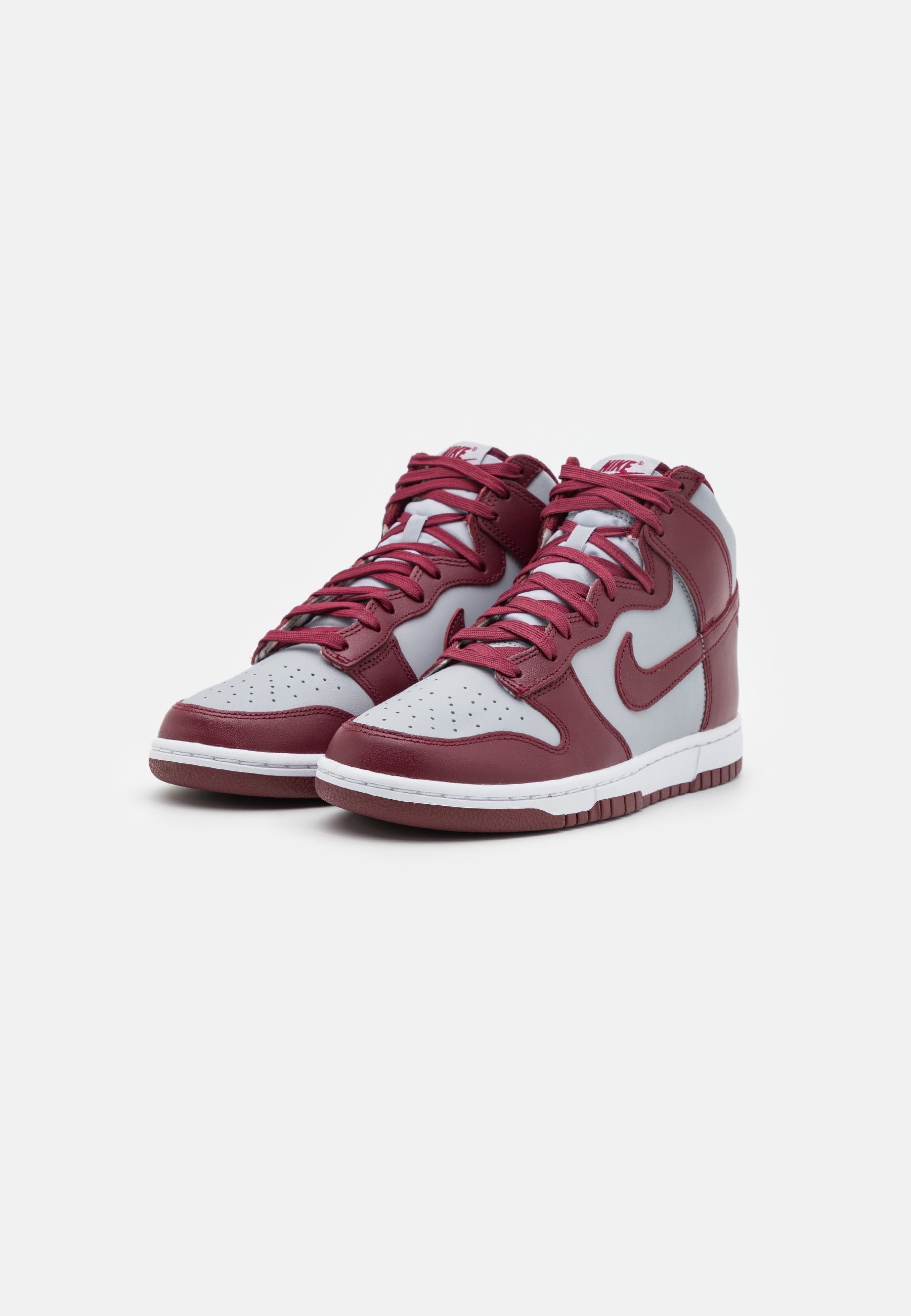 Nike Sportswear NIKE DUNK HI RETRO BTTYS - Höga sneakers - dark  beetroot/wolf grey/white/mörkröd - Zalando.se