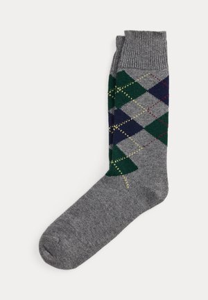 Polo Ralph Lauren, ARGYLE WOOL-BLEND CREW SOCKS - Chaussettes - grey heather