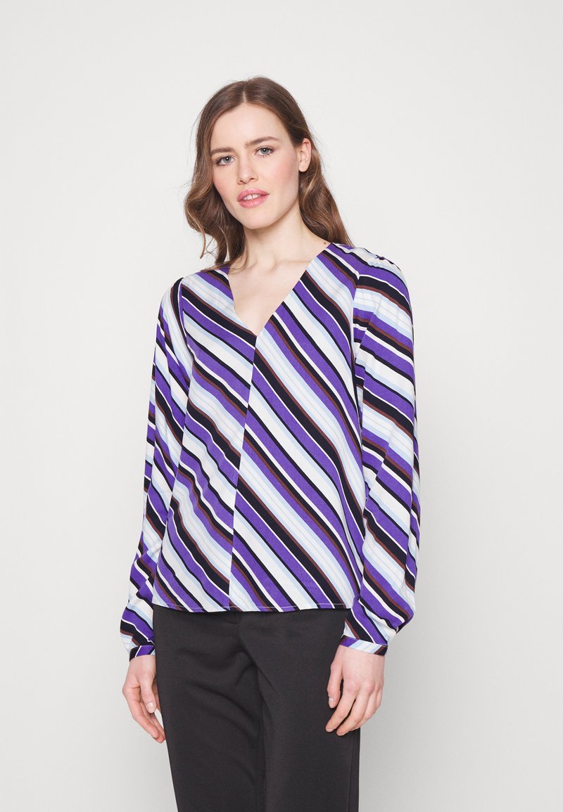 ONLY Tall ONLALMA LIFE SELENA - Μπλούζα - paisley purple city stripe