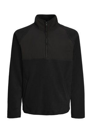 Jack & Jones, JCOPEAK HIGH NECK HALF ZIP - Fleecepullover - black
