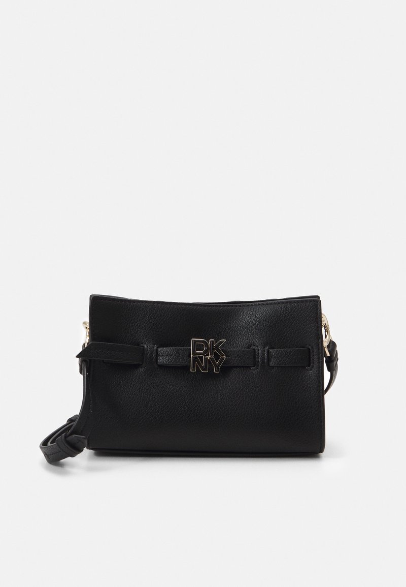 DKNY BUSKWICK CROSSBODY - Borsa a tracolla - black/gold-coloured