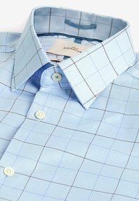 Next SIGNATURE TRIMMED REGULAR FIT SINGLE CUFF - Pluus - light blue check