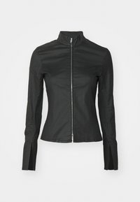 KATE COATED ZIP SHIRT - Blouse - black