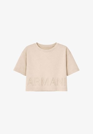Armani Exchange, T-SHIRT - T-shirt con stampa - beige