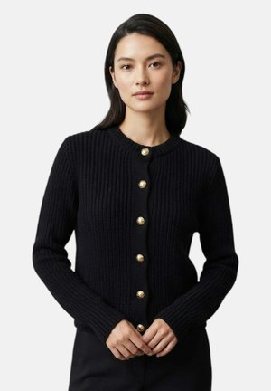 CAFèNOIR, CARDIGAN COL N001 - Cardigan - black
