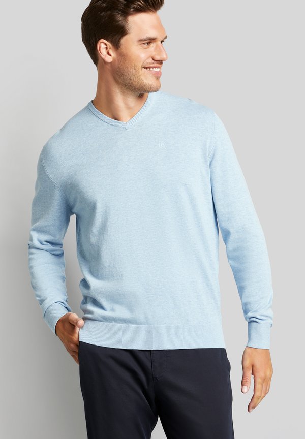 V-NECK - Strickpullover - hellblau
