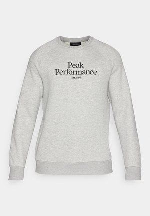 Peak Performance ORIGINAL CREW-BLACK-OFFWHITE - Sweatshirt - grey melange/black