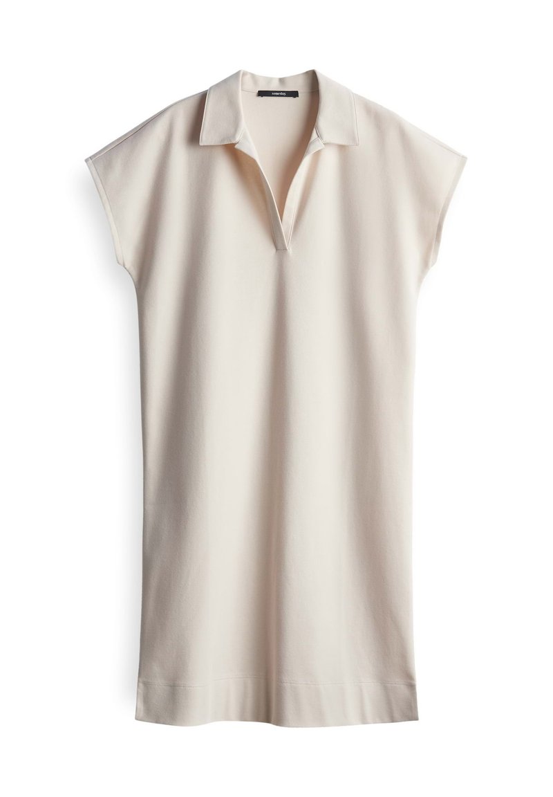 beige graduation dress MO&Co. Women's Polo Collar Contrast Dress Black Size XS main image 1