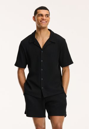 DEAN WAFFLE STRUCTURE - Camicia - black