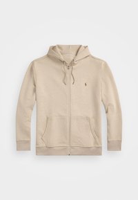 DOUBLE KNIT FULL ZIP HOODIE - Užtrauktuku užsegamas treningas - tuscan beige heather