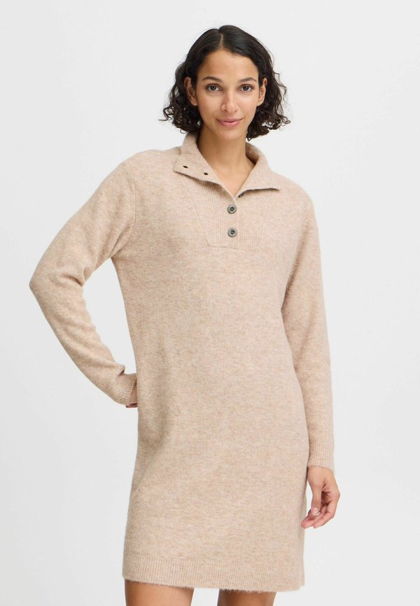 BYOMEA - Strickkleid - humus melange