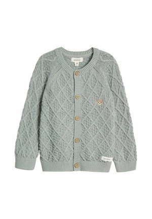 WITH TEDDY BEAR MOTIF - Strickjacke - light green