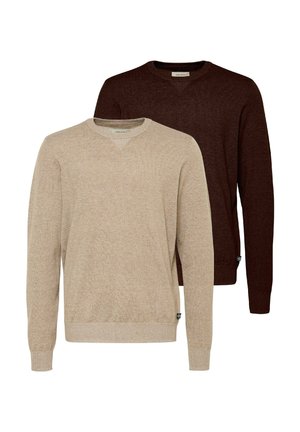 BHPULLOVER 2 PACK - Strikkegenser - chicorey coffeecornstalk