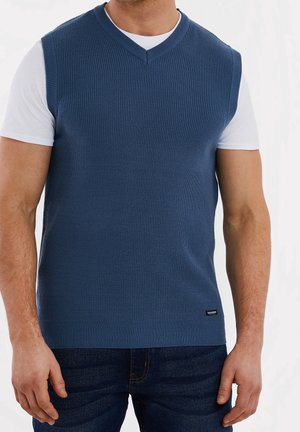 Striktrøje - light blue